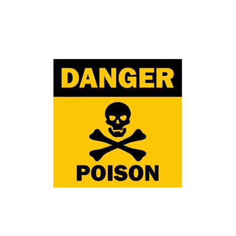 Danger Skull Poison Decal
