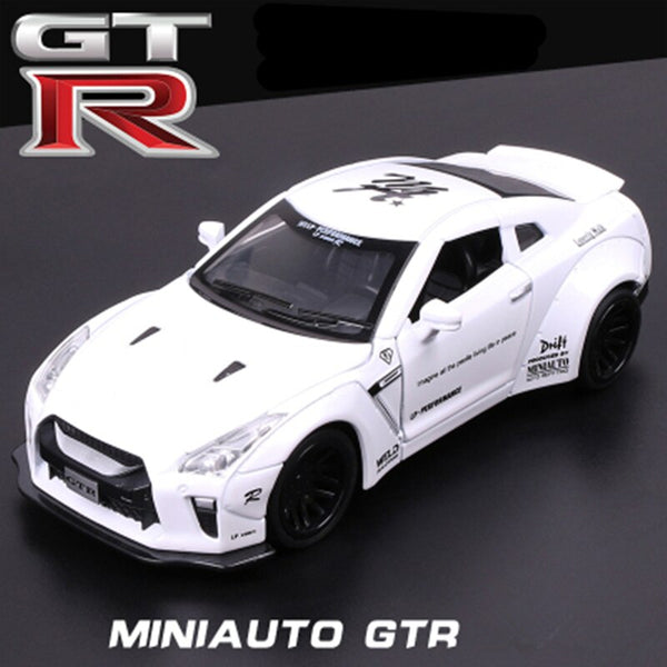 White Nissan GT-R Toy Car