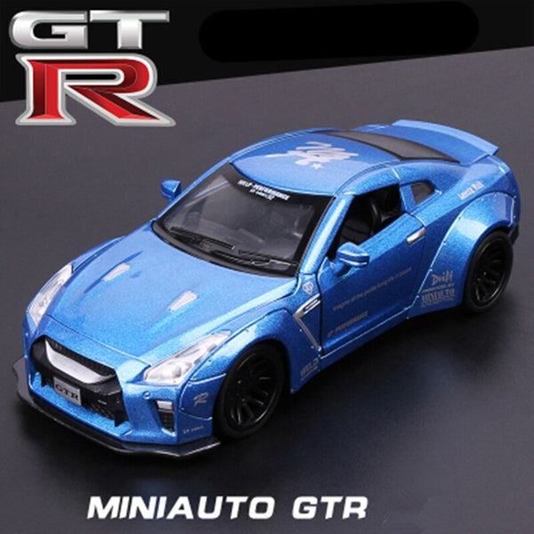 Blue Nissan GT-R Toy Car