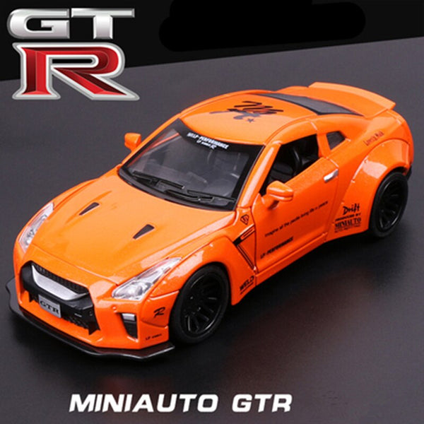 Orange Nissan GT-R Toy Car